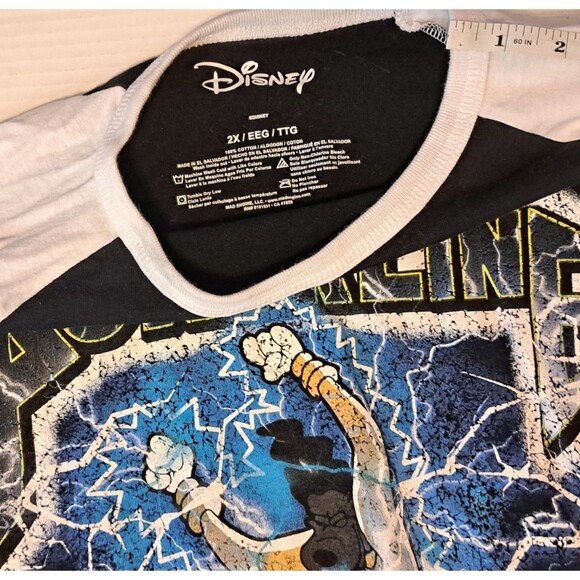 Disney A Goofy Movie Powerline Electric Raglan 3/4 Sleeve Unisex Adult XXL 2XL - Picture 6 of 7
